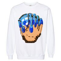 Ice Cream Cone Baseball Glove Drip Garment-Dyed Sweatshirt