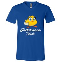 Insurance Chick Cute Gift Funny Insurance Agent Gift V-Neck T-Shirt