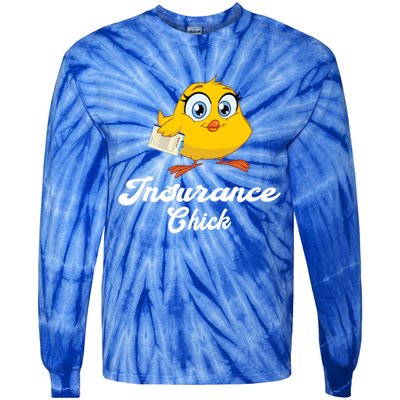 Insurance Chick Cute Gift Funny Insurance Agent Gift Tie-Dye Long Sleeve Shirt