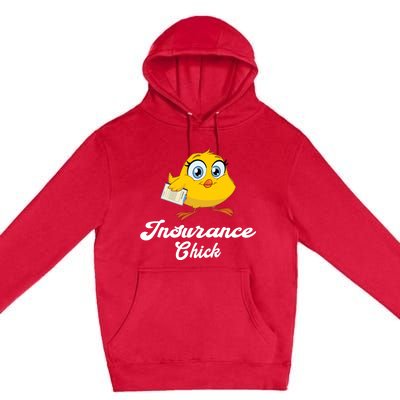 Insurance Chick Cute Gift Funny Insurance Agent Gift Premium Pullover Hoodie