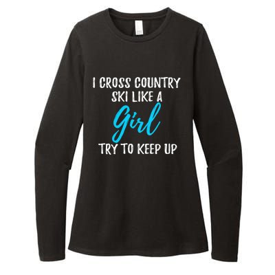 I Cross Country Ski Like A Great Gift Strong Gift Meaningful Gift Womens CVC Long Sleeve Shirt