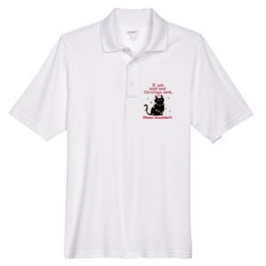 If Cats Could Send Christmas Cards They WouldnT Funny Cat Men's Origin Performance Pique Polo