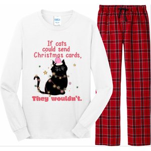 If Cats Could Send Christmas Cards They WouldnT Funny Cat Long Sleeve Pajama Set