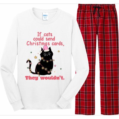 If Cats Could Send Christmas Cards They WouldnT Funny Cat Long Sleeve Pajama Set