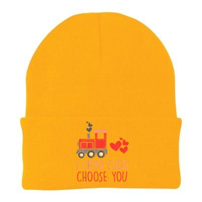 I Choo Choo Choose You Valentines Day Train Knit Cap Winter Beanie