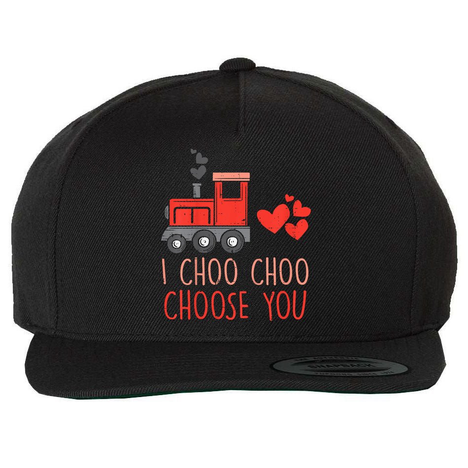 I Choo Choo Choose You Valentines Day Train Wool Snapback Cap