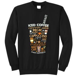 Iced Coffee Cup Coffee Lover But First Coffee Espresso Latte Sweatshirt