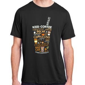 Iced Coffee Cup Coffee Lover But First Coffee Espresso Latte Adult ChromaSoft Performance T-Shirt