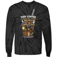 Iced Coffee Cup Coffee Lover But First Coffee Espresso Latte Tie-Dye Long Sleeve Shirt