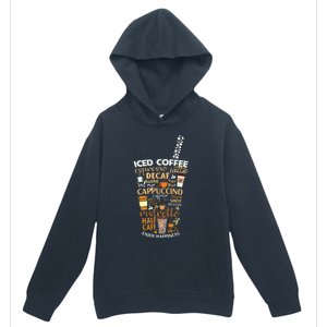 Iced Coffee Cup Coffee Lover But First Coffee Espresso Latte Urban Pullover Hoodie