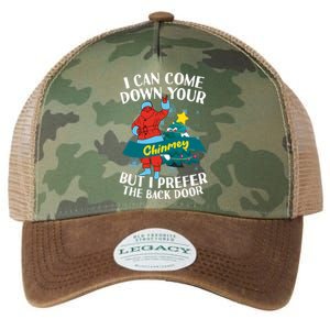 I Can Come Down Your Chimney But I Prefer The Back Door Xmas Legacy Tie Dye Trucker Hat