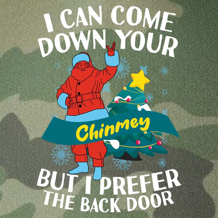 I Can Come Down Your Chimney But I Prefer The Back Door Xmas Legacy Tie Dye Trucker Hat