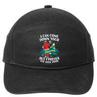 I Can Come Down Your Chimney But I Prefer The Back Door Xmas 7-Panel Snapback Hat