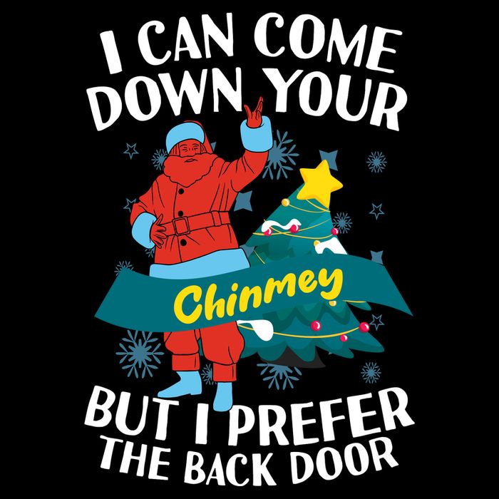 I Can Come Down Your Chimney But I Prefer The Back Door Xmas 16 in Basic Backpack