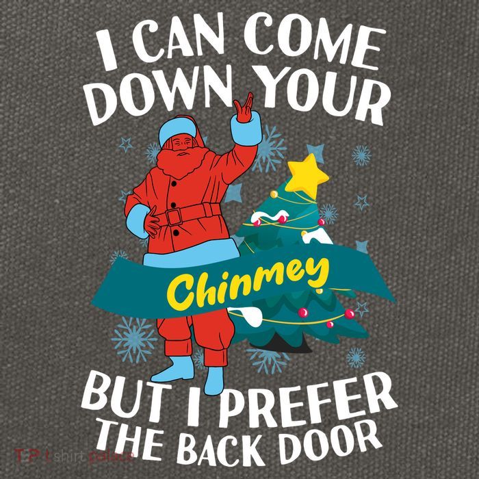 I Can Come Down Your Chimney But I Prefer The Back Door Xmas Cotton Canvas Backpack