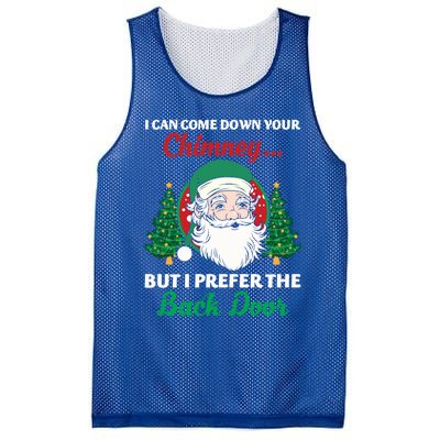 I Can Come Down Your Chimney Funny Dirty Santa Jokes Adult Cool Gift Mesh Reversible Basketball Jersey Tank