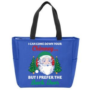 I Can Come Down Your Chimney Funny Dirty Santa Jokes Adult Cool Gift Zip Tote Bag