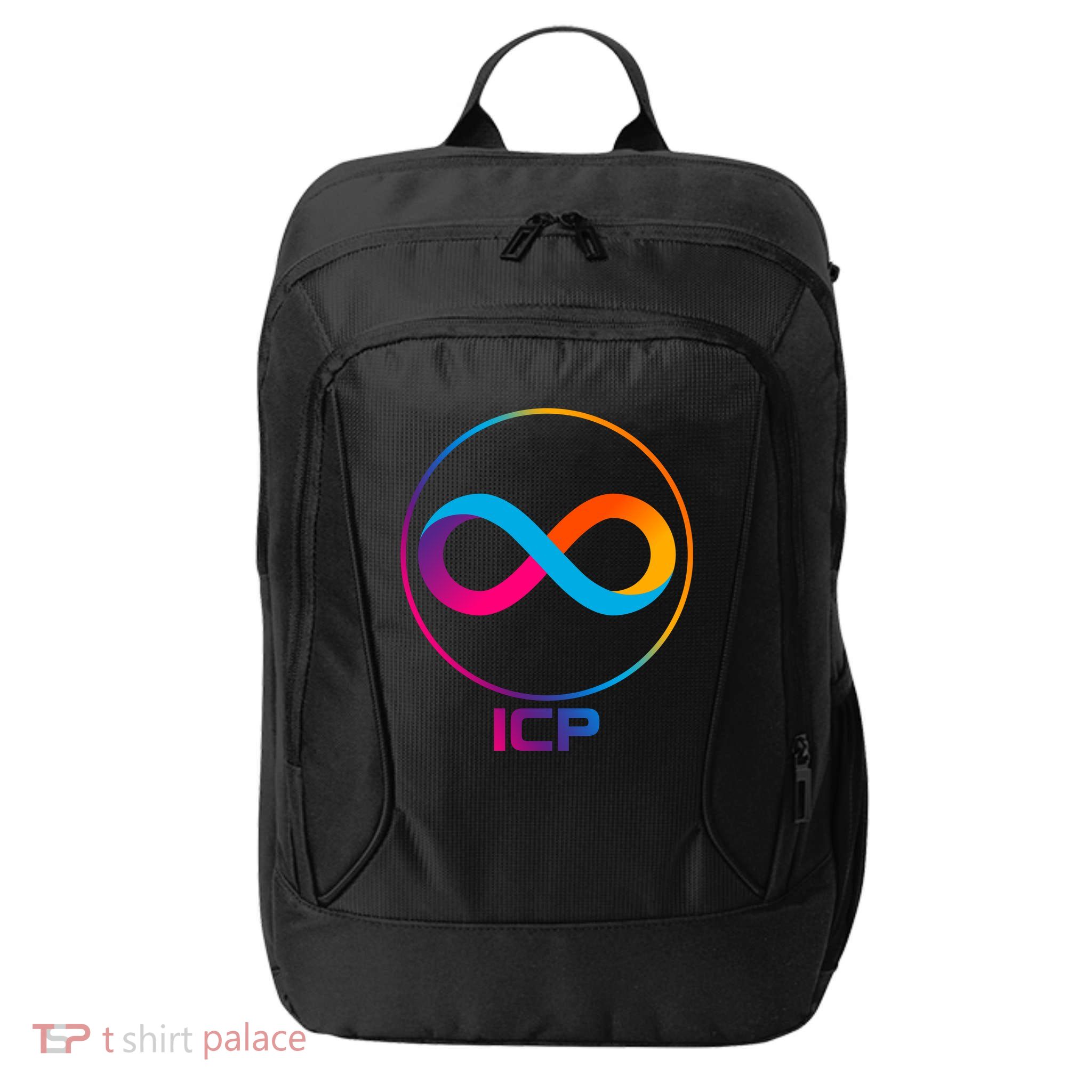 Internet Computer Cryptocurrency Logo City Backpack