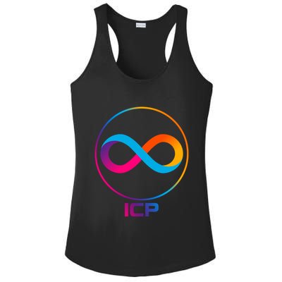 Internet Computer Cryptocurrency Logo Ladies PosiCharge Competitor Racerback Tank