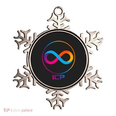 Internet Computer Cryptocurrency Logo Metallic Star Ornament