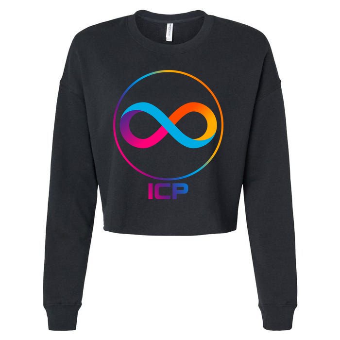 Internet Computer Cryptocurrency Logo Cropped Pullover Crew