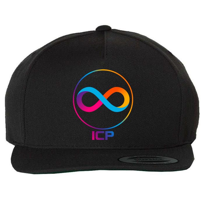 Internet Computer Cryptocurrency Logo Wool Snapback Cap