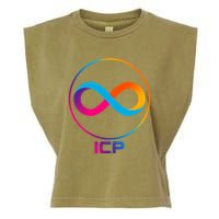 Internet Computer Cryptocurrency Logo Garment-Dyed Women's Muscle Tee