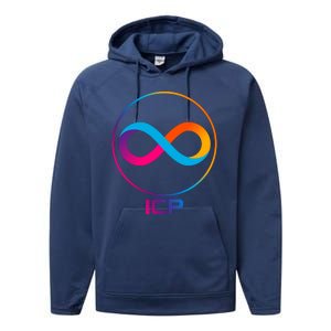 Internet Computer Cryptocurrency Logo Performance Fleece Hoodie