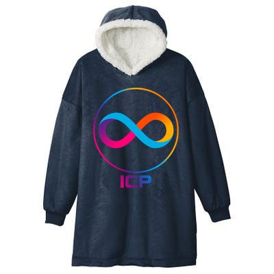 Internet Computer Cryptocurrency Logo Hooded Wearable Blanket