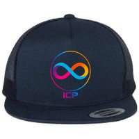 Internet Computer Cryptocurrency Logo Flat Bill Trucker Hat