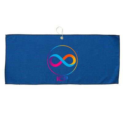 Internet Computer Cryptocurrency Logo Large Microfiber Waffle Golf Towel