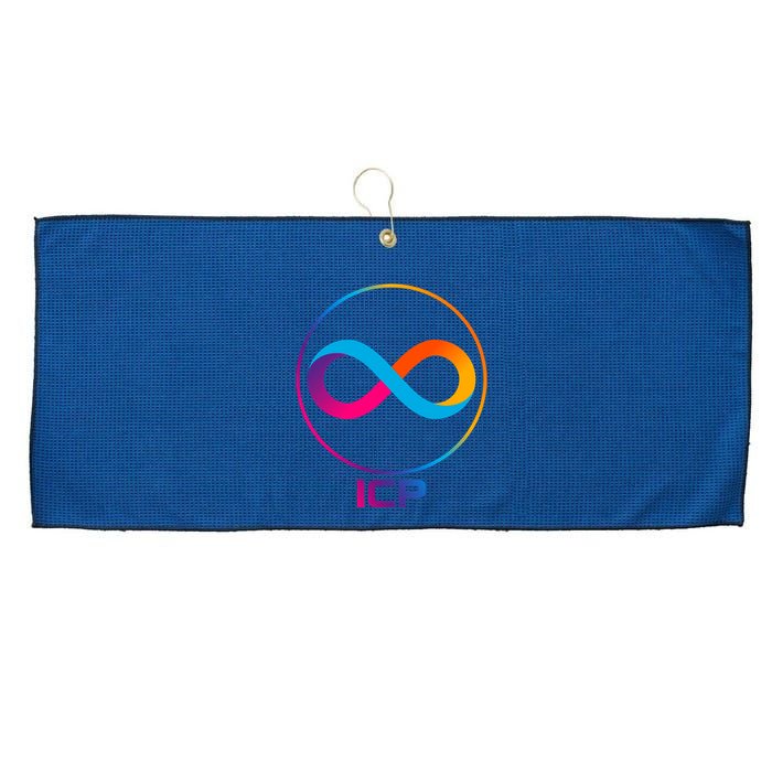 Internet Computer Cryptocurrency Logo Large Microfiber Waffle Golf Towel