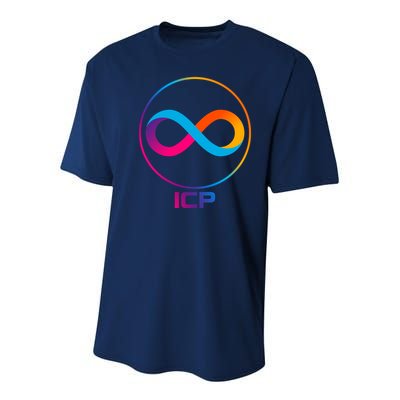 Internet Computer Cryptocurrency Logo Youth Performance Sprint T-Shirt