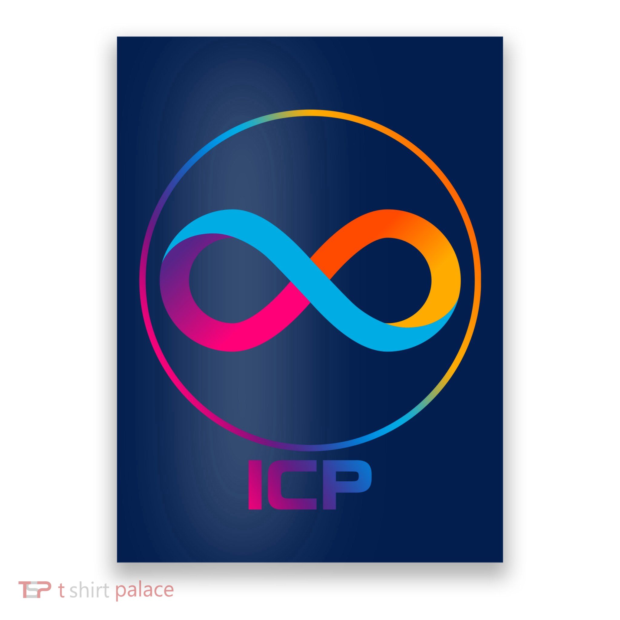 Internet Computer Cryptocurrency Logo Poster