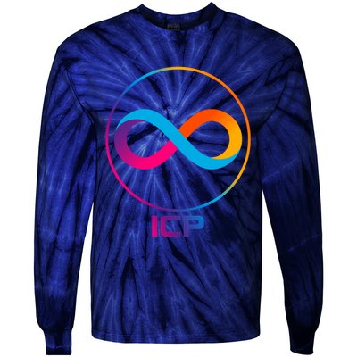 Internet Computer Cryptocurrency Logo Tie-Dye Long Sleeve Shirt