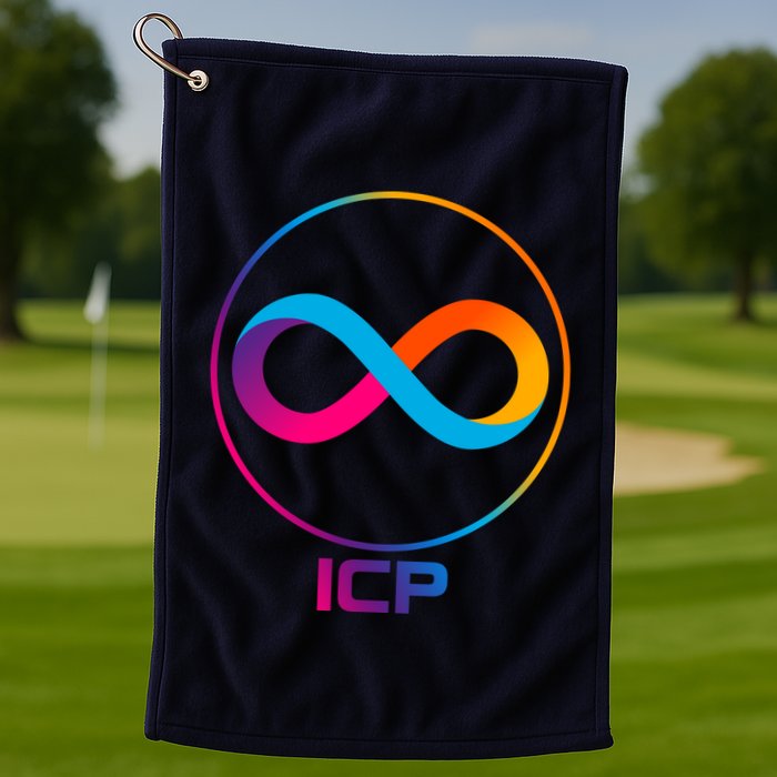Internet Computer Cryptocurrency Logo Golf Towel