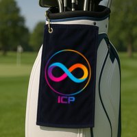 Internet Computer Cryptocurrency Logo Golf Towel
