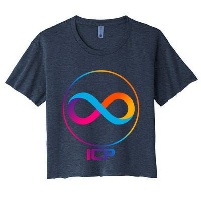 Internet Computer Cryptocurrency Logo Crop Top