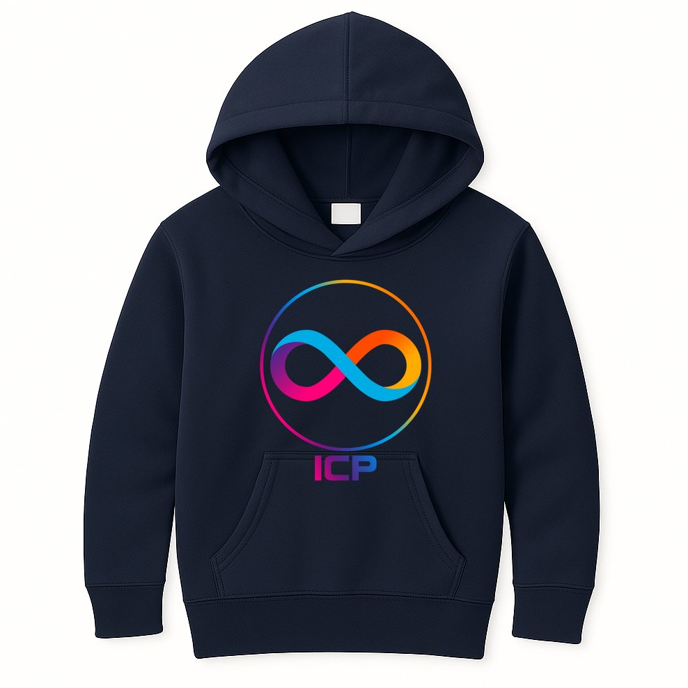 Internet Computer Cryptocurrency Logo Kids Hoodie