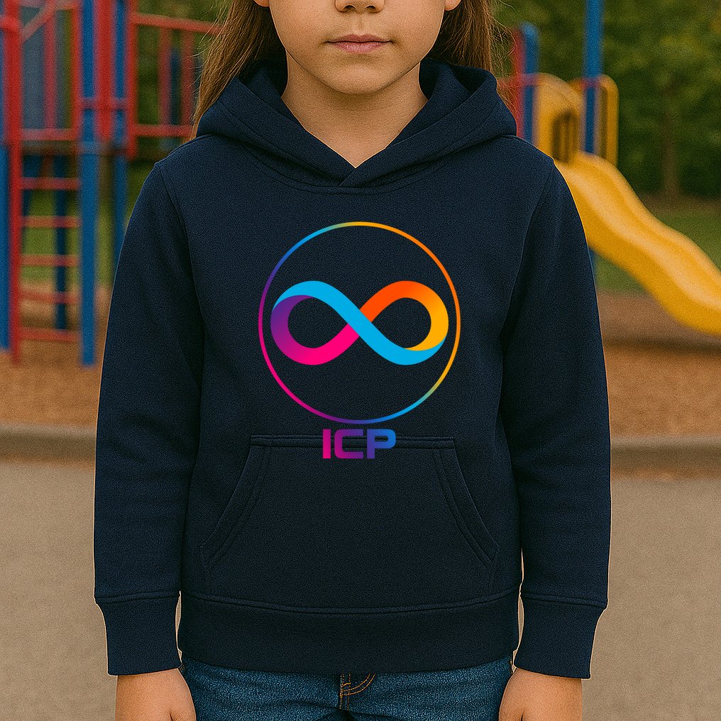 Internet Computer Cryptocurrency Logo Kids Hoodie