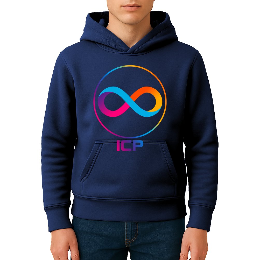 Internet Computer Cryptocurrency Logo Kids Hoodie