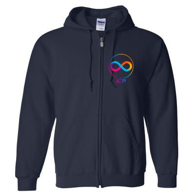 Internet Computer Cryptocurrency Logo Full Zip Hoodie