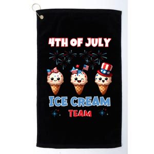 Ice Cream Cones 4th July Holiday Patriotic Memorial Day Gift Platinum Collection Golf Towel