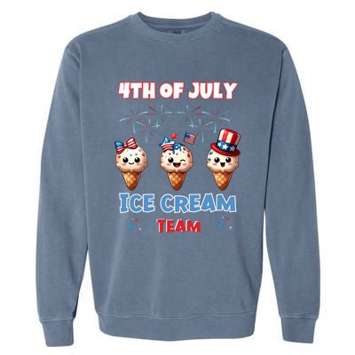 Ice Cream Cones 4th July Holiday Patriotic Memorial Day Gift Garment-Dyed Sweatshirt