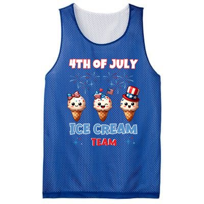 Ice Cream Cones 4th July Holiday Patriotic Memorial Day Gift Mesh Reversible Basketball Jersey Tank