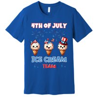 Ice Cream Cones 4th July Holiday Patriotic Memorial Day Gift Premium T-Shirt