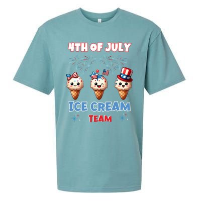 Ice Cream Cones 4th July Holiday Patriotic Memorial Day Gift Sueded Cloud Jersey T-Shirt