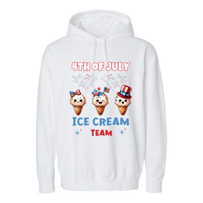 Ice Cream Cones 4th July Holiday Patriotic Memorial Day Gift Garment-Dyed Fleece Hoodie