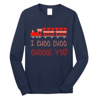 I Choo Choo Choose You Train Valentines Day Boys Long Sleeve Shirt