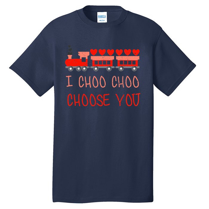 I Choo Choo Choose You Train Valentines Day Boys Tall T-Shirt